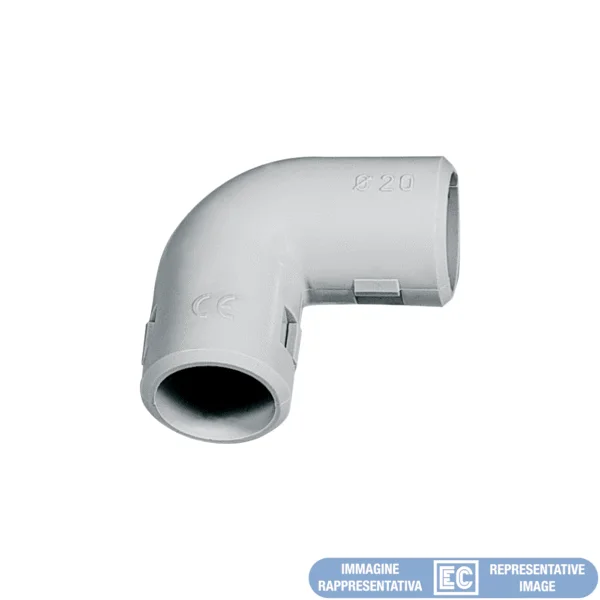 BRRYL KLLAPA D16 TUB-TUB IP40 --BEND INSPECTIONABLE 90° IP40 Ø16 mm – GREY