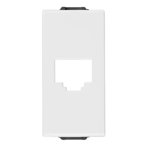 Adaptor for RJ45 connectors with Keystone fixing, white