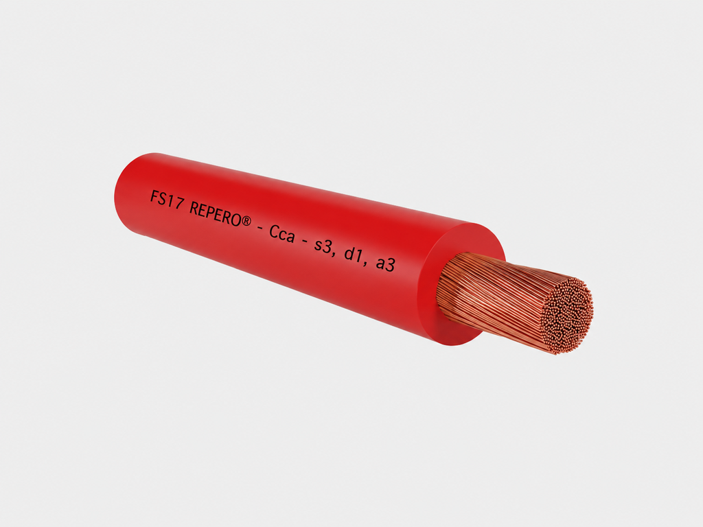 (Tel) Përcjellës njëpolar  Kuqe PVC FS17 1x2.5 mm², RO 450/750V 