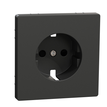 Central plate for SCHUKO socket-outlet insert, shut., anthracite, System Design