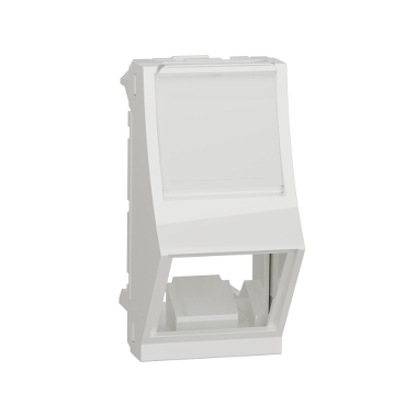Central plate, New Unica, 1 x RJ45, SOne, 1 m, inclined, white