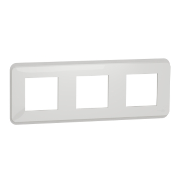 Cover frame, Unica Pro, 3 gangs, white