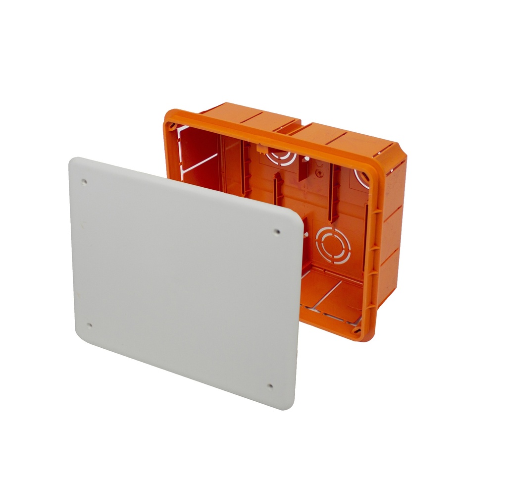 FLUSH-MOUNTED MODULAR JUNCTION BOX WITH SHOCKPROOF LID 92X92X45