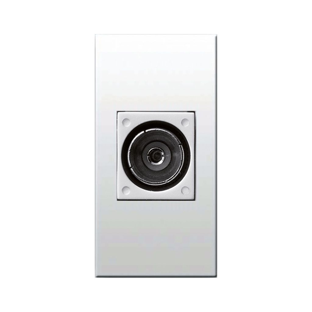 Female TV socket, Domus S44, color RAL 9010 - glossy finish - 1 Mod.