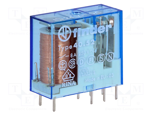 General Purpose Relay DPDT (2 Form C) 24VDC Coil Socketable