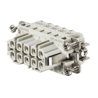 HDC insert, Female, 250 V, 16 A, Number of poles: 10, Screw connection, Size: 2