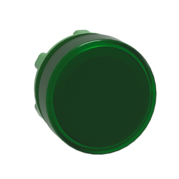 Head for pilot light, Harmony XB5, plastic, green, 22mm, universal LED, plain lens