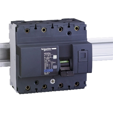 Miniature circuit breaker (MCB), Acti9 NG125a, 4P, 100A, C curve, 16kA (IEC/EN 60947-2)