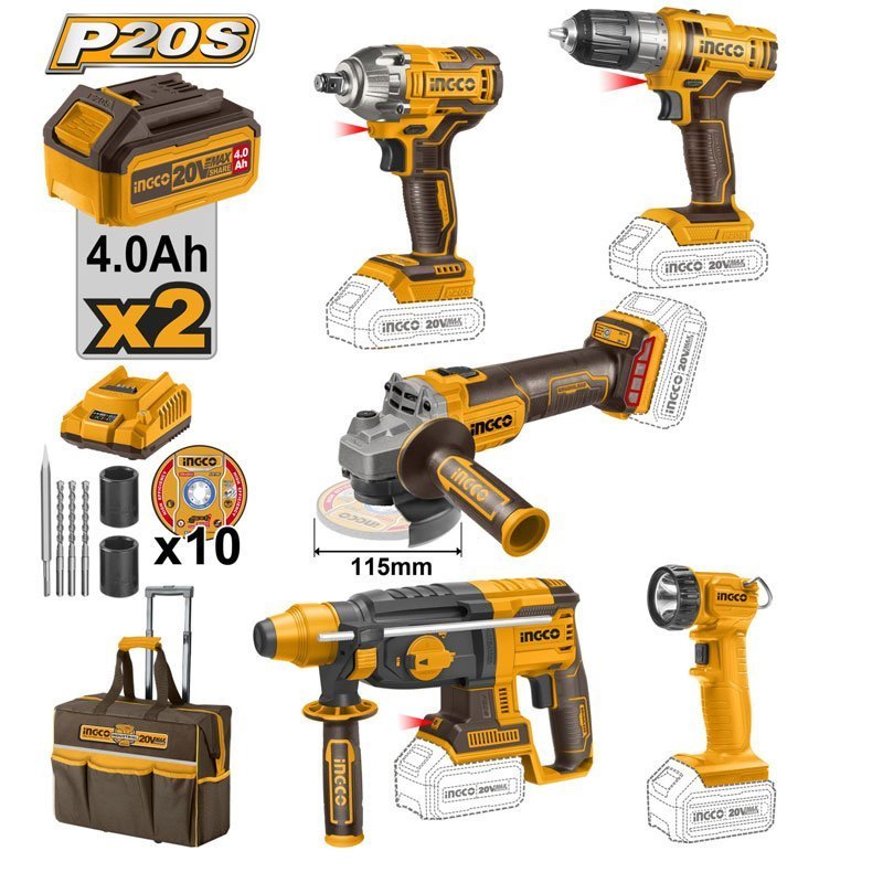 Combo KIT me 2 bateri 20V/4.0 Ah