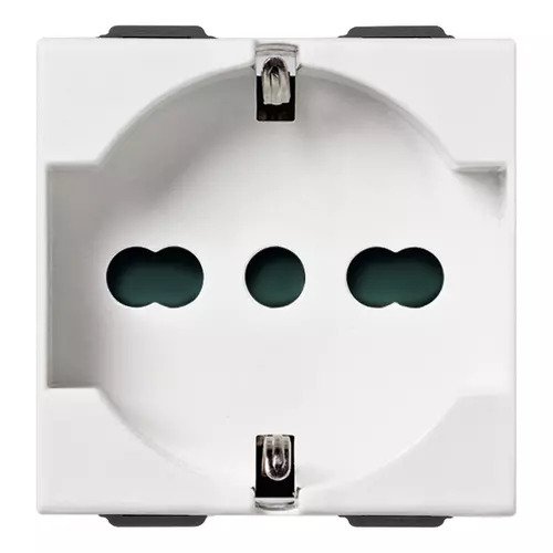 [09210] 2P+E 16A universal outlet white