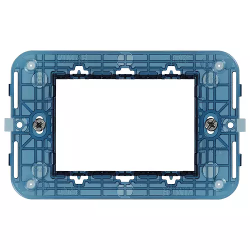 [19613] 3-module mounting frame, with screws, for 3-module mounting boxes