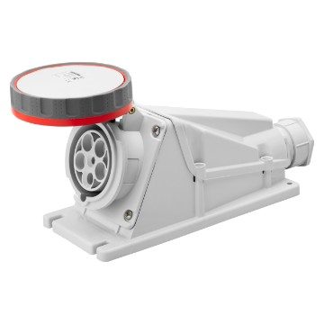 [GW63527] 90° ANGLED SURFACE-MOUNTING SOCKET-OUTLET - IP67 - 3P+N+E 63A 380-415V 50/60HZ - RED - 6H - SCREW WIRING