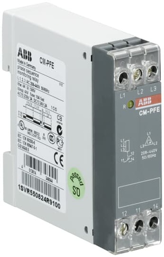 [CM-PFE] CM-PFE Phase sequence monitoring relay 1c/o, L1-L2-L3=208-440VAC