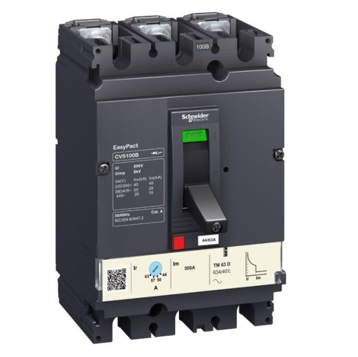 [LV516302] CVS160B TM125D 3P3D COMPACT CIRCUIT BREAKER