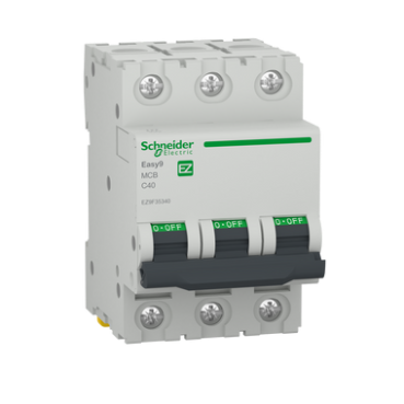 [EZ9F35340] Circuit breaker, Easy 9, 3P, 40 A, curve C, 6000 A