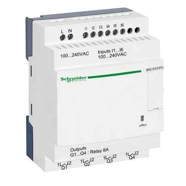 [SR2D101FU] Compact smart relay, Zelio Logic, 10 I/O, 100...240 V AC, no clock, no display