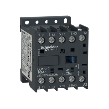 [LC1K1210U7] Contactor, TeSys K, 3P, AC-3/AC-3e,<=440V 12A , aux. 1NO, 230...240V AC coil