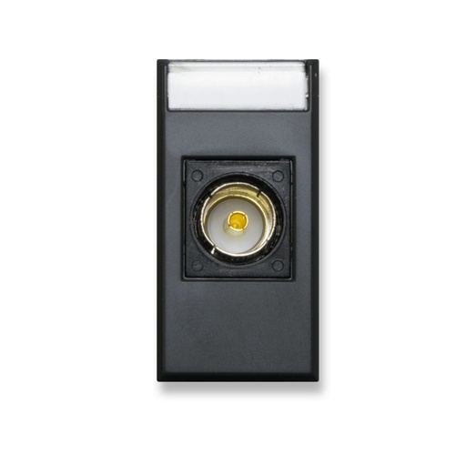 [445096FE] Direct TV coaxial socket, Tekla Series color RAL7016, with IEC 60169-2 female connector for frequencies up to 2400 MHz - input cable connection via screw terminal - 1 module