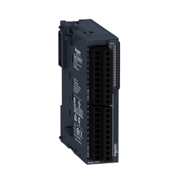 [TM3DQ16R] Discrete output module, Modicon TM3, 16 relay outputs (screw) 24 VDC
