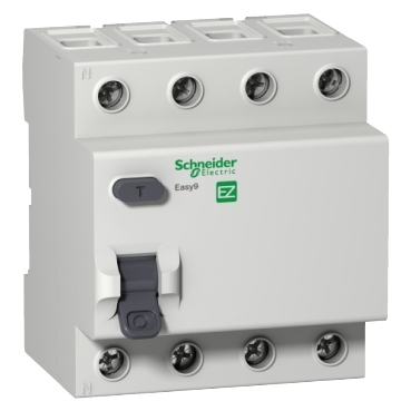 [EZ9R36463] Easy9 Residual Current Circuit Breaker - 4P - 63 A - 30 mA - AC type - 400 V