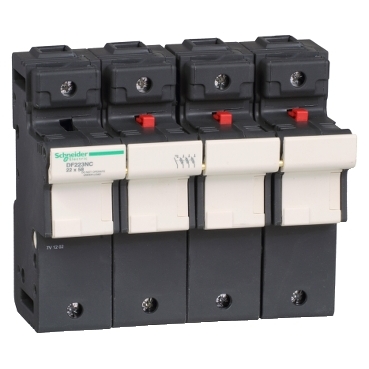 [DF223NC] Fuse carrier, TeSys DF, 3P+N, 125A, 690VAC, fuse size 22x58mm, with tubular link