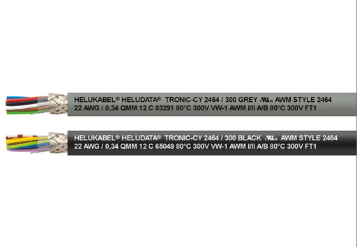 [83290] HELUDATA® TRONIC-CY 2464 / 300 GREY 10 x 22 AWG