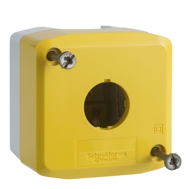 [XALK01H7] Harmony XALD, XALK, Empty control station, plastic, yellow, 1 cut-out, unmarked, UL/CSA certified