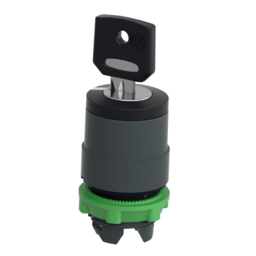 [ZB5AG4] Harmony XB5, Key switch selector head, plastic, black, Ø22, key 455, 2 positions, stay put