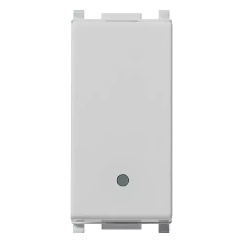 [14008] 1P NO 10 A 250 V~ push button, lightable, replaceable button, Silver